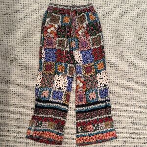 Johnny Was Multicolor Patchwork Wide Leg Pants